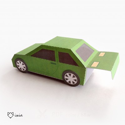 AUTO Typ A. Papierspielzeug / Geschenkbox