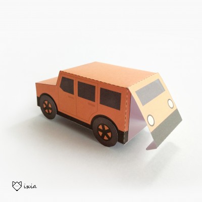 AUTO Typ B. Papierspielzeug / Geschenkbox