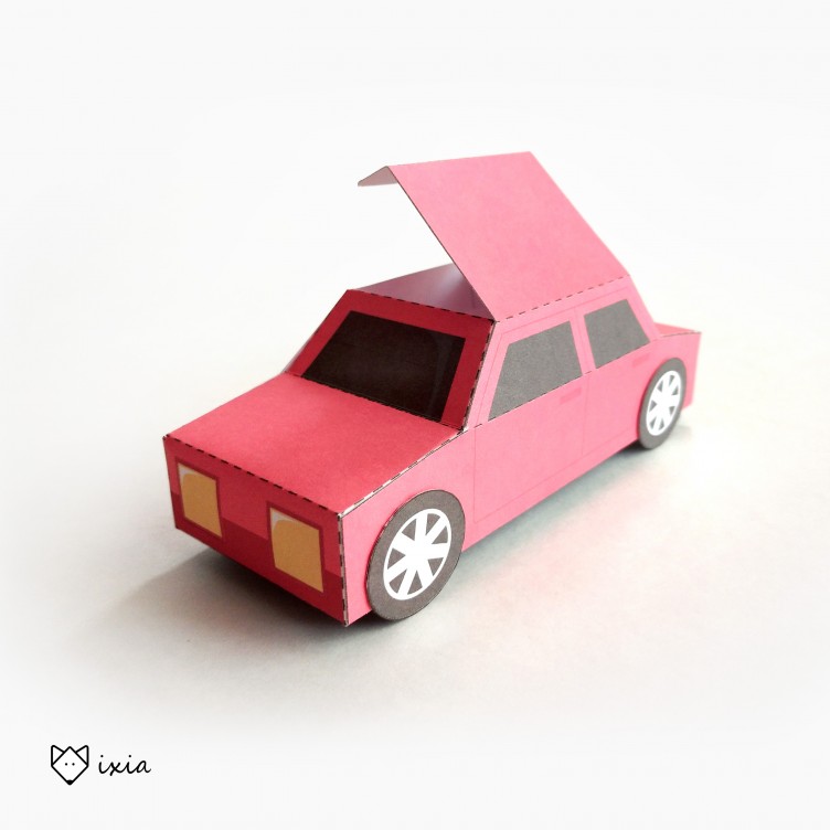 AUTO Typ D Papierspielzeug / Geschenkbox