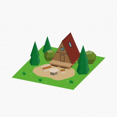 Kleines Haus im Wald