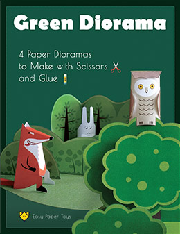 Grünes Diorama-Arbeitsbuch